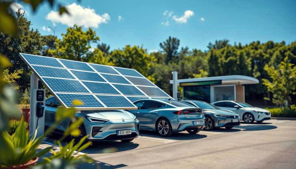 Solaranlage für Elektroautos