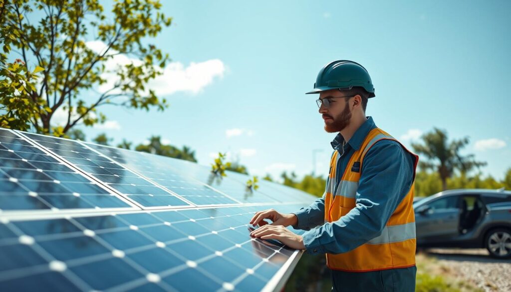 Wartung Solaranlage E-Auto
