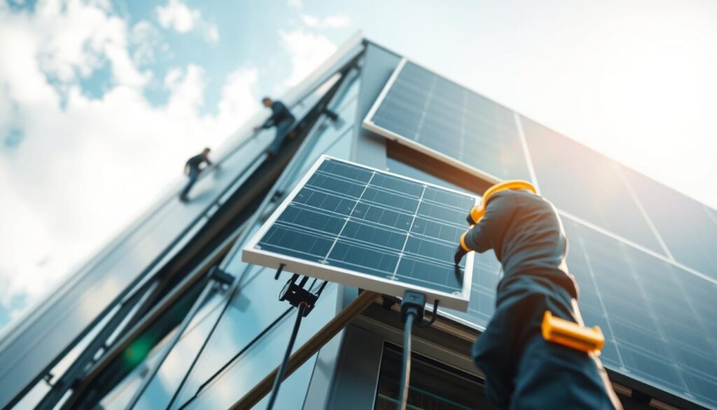 Photovoltaik Fassaden Montagesystem Installation