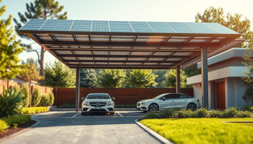 Carport mit Solardach