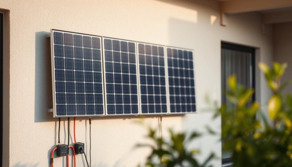 Solarpaneel Wandmontage Installation