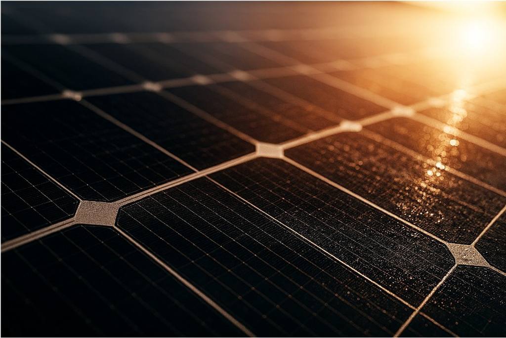 Solarzellen an Stabmattenzäunen