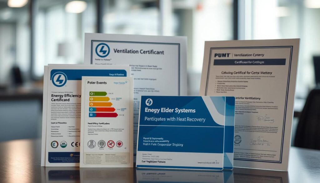 Lüftung mit Wärmerückgewinnung Zertifikate