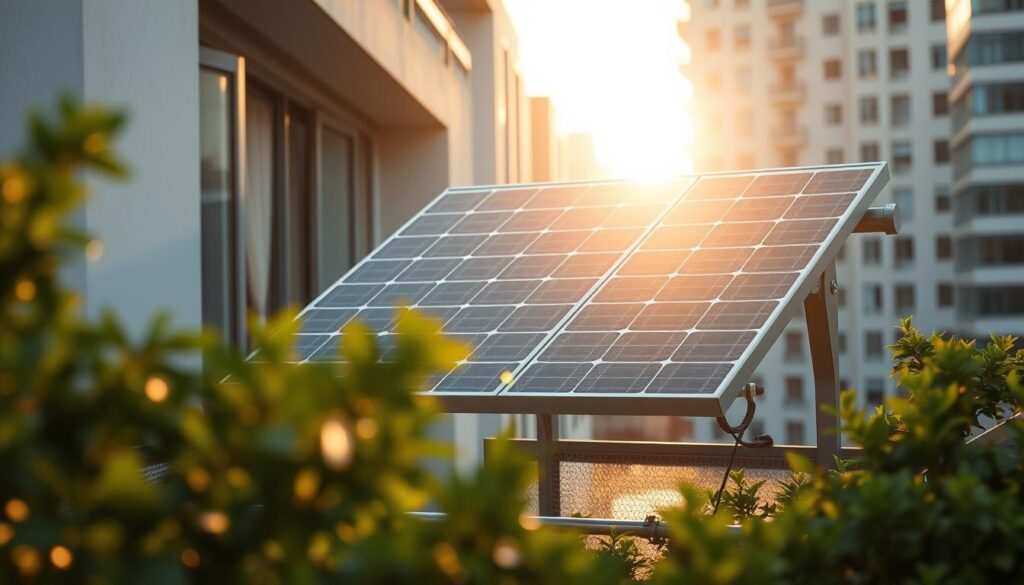 Balkonkraftwerk mit Balkonhalterung