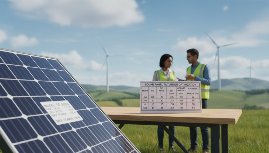Anwendung der Neigungswinkel Tabelle für Solarmodule Anwendung der Neigungswinkel Tabelle für Solarmodule