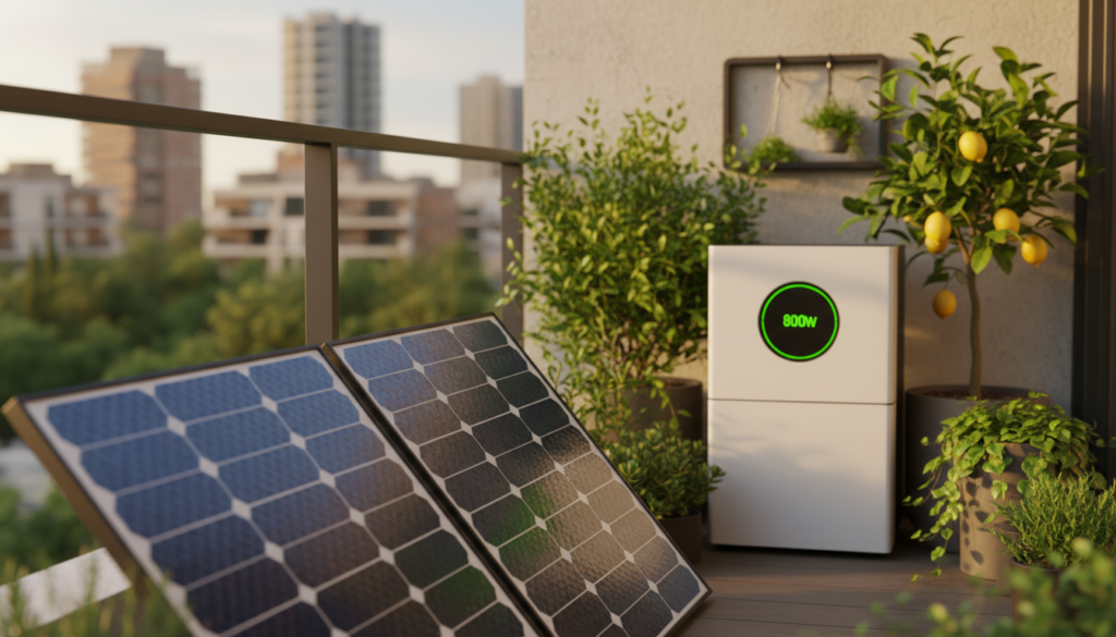 Balkonkraftwerk mit Speicher 800W