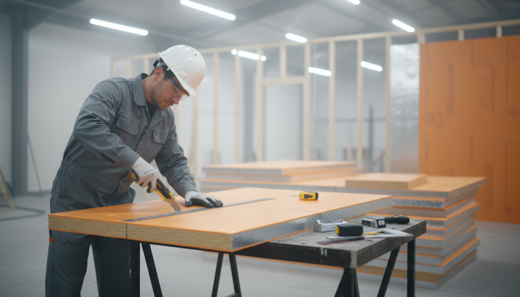 Installation und Zuschnitt von Dämmplatten