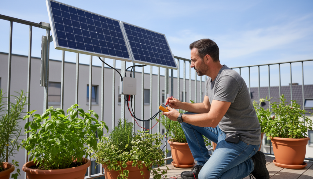 Balkonkraftwerk Abnahme