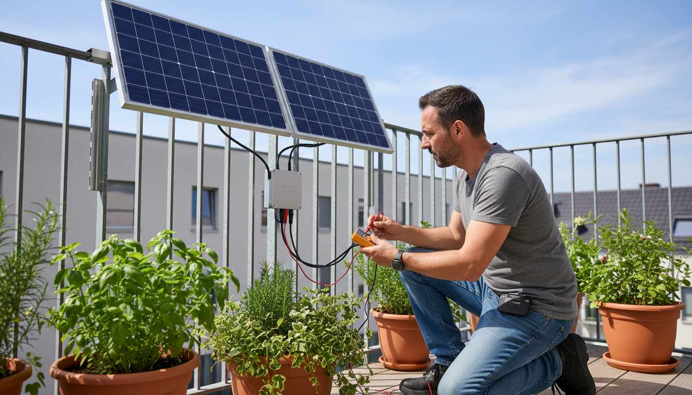 Balkonkraftwerk Abnahme