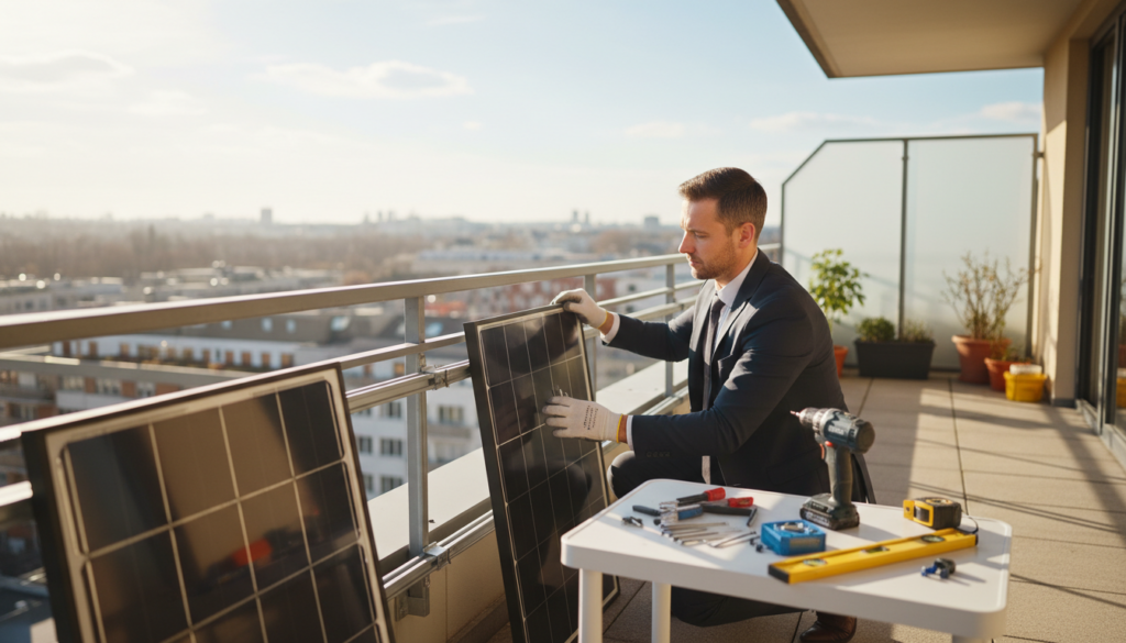 Installation und Montage Balkonkraftwerk