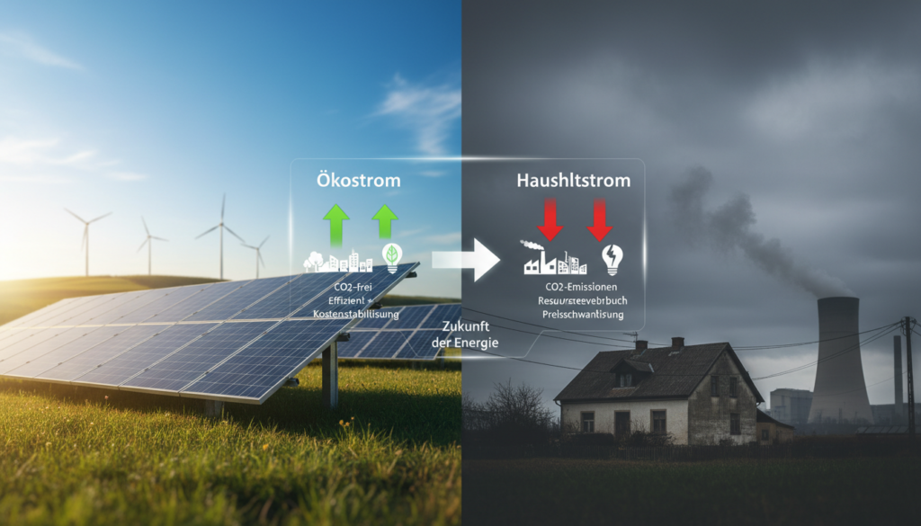 Ökostrom vs Haushaltsstrom Vergleich